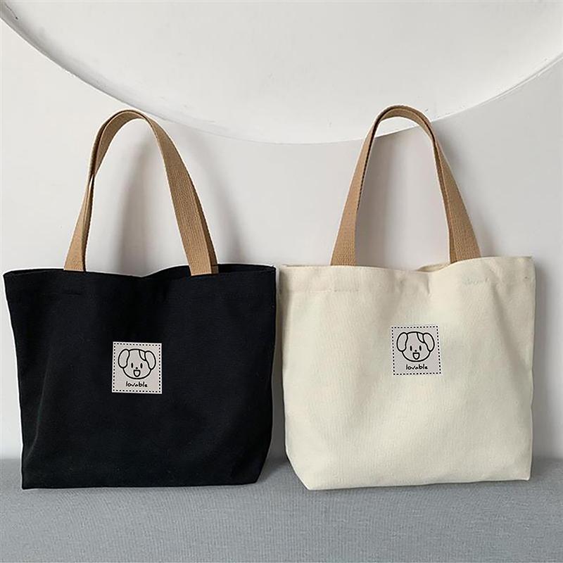 Canvas Women'S Handbag Cute Travel Picnic Food Bag Lunch Bag