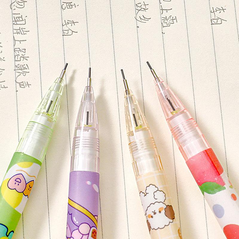 1 Stück 0,5 mm Druckbleistifte Kawaii Automatikstifte mit Radiergummi Studenten Schreibwaren Schreibwerkzeug Niedliche Schulbürobedarf