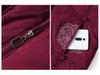 Red Mid-Length Winter Jacket for Middle-Aged and Elderly Women - Thick, Cotton-Padded, Suitable for Spring and Autumn
