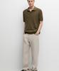 Masimodutti 100% Cotton Textured Knit Jersey Polo