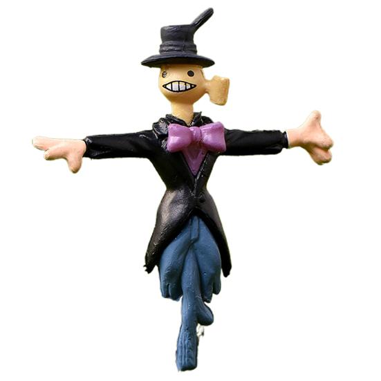 

Мини-пугало, многоцветное ухмыляющееся лицо, износостойкое декоративное деревенское пугало, декор суккулентов Dark Color