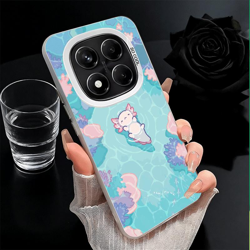 Axolotl Cartoon Cute Soft Phone Case for Samsung Galaxy S24 S25 FE S26 Edge S23 Ultra S22 Plus S21 + Shockproof Cover Back Shell