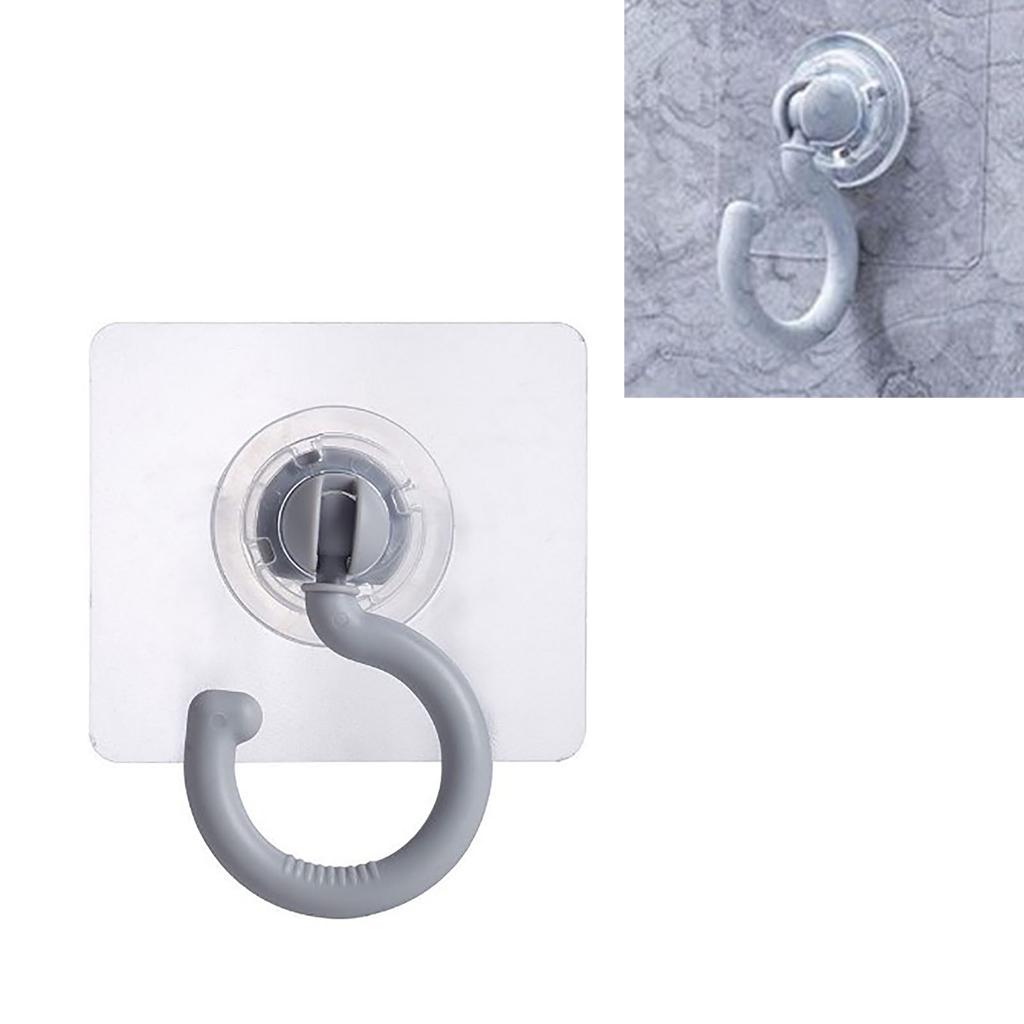 Adhesive Hook 360 Degree Rotating Seamless Hook Stable Plastic Coat Hook for Bathroom Dormitory Closets