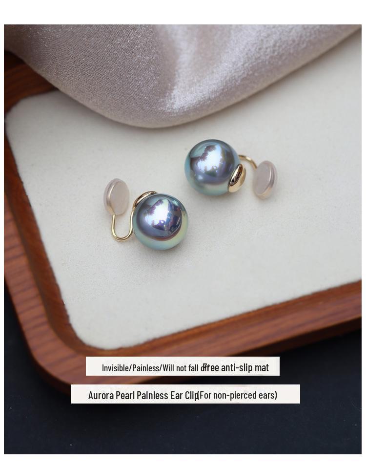 Luxuriöse 999 Sterlingsilber Hanf & Aurora Grau Perlenohrringe für Damen - High-End 2024 Design