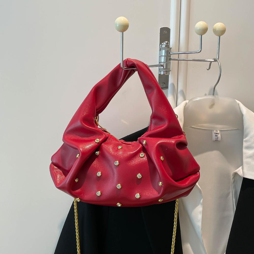 Womens Hobo Bag Luxurious Shoulder Bag Rhineste Purse Stylish Crossbody Bag For Dating Casual Outings Party