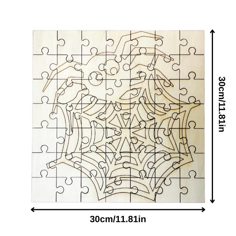Eco-Friendly Children's Poplar Wood DIY Puzzle Toy - Educational & Decorative Pattern