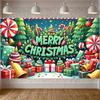 Merry Christmas Banner Fir Tree Event Banner Winter Celebration Banner Christmas Tree Festive Decoration For Event Decoration