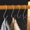 S-Shaped Chrome-Plated Double-Bead Hook for Kitchen or Clothing Store