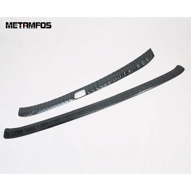 For Toyota Corolla Sedan -2024 2025 Inner+Exterior Rear Trunk Bumper Foot Plate Door Sill Scuff Guard Plate Car Accessories