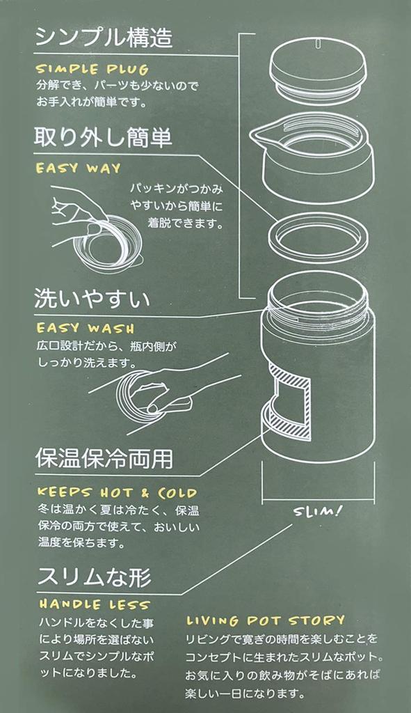 Bestco Insulated Tabletop Pot Powder Green Living Pot Compact 0.6L AHS-MA60