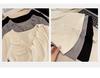 Korean Elegant Ruffle V-Neck Cardigan Women's Slimming Base Layer T-Shirt Top for Autumn/Winter