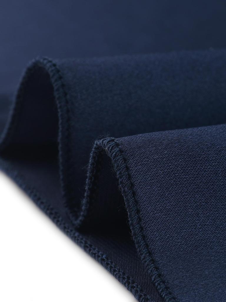 Cheibear Satin Pajama Sleep and Storage Soft Navy Size XS Women's 5-Piece Set, Cami, Shorts, Pants, Sleepwear, Mask, Bag, Ruffles, Blue,