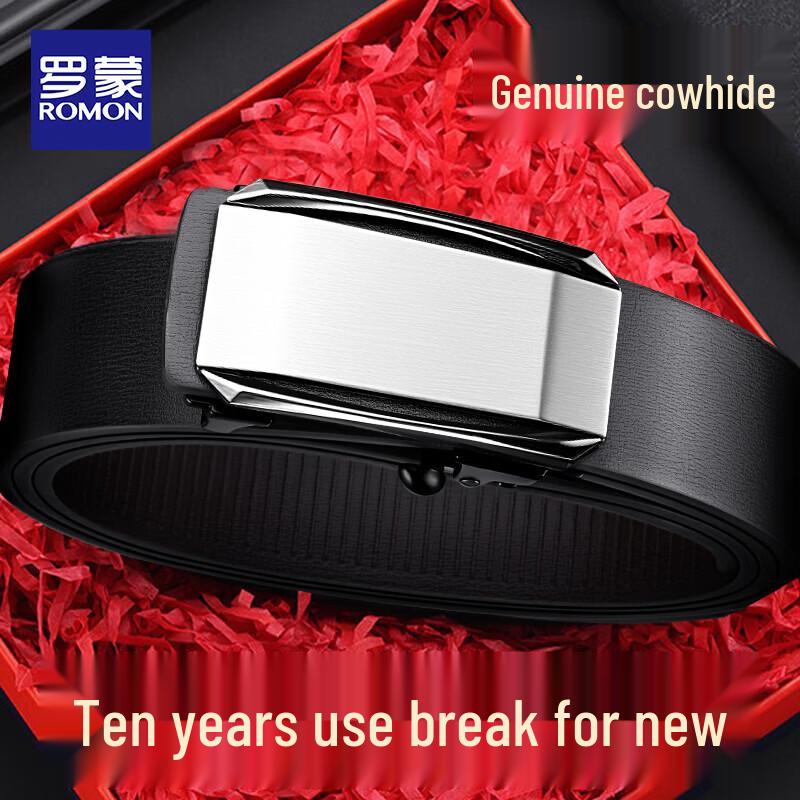 Luomen Men s Genuine Leather Automatic Buckle Belt