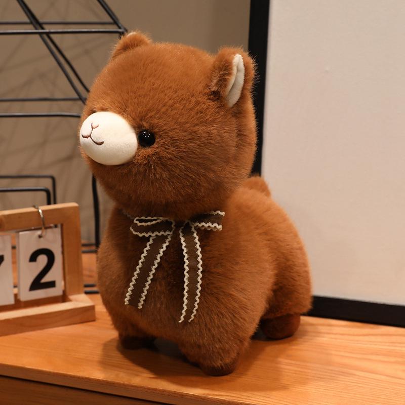 Adorable Alpaca Faux Fur Plush Sheep Zodiac Ornament Doll