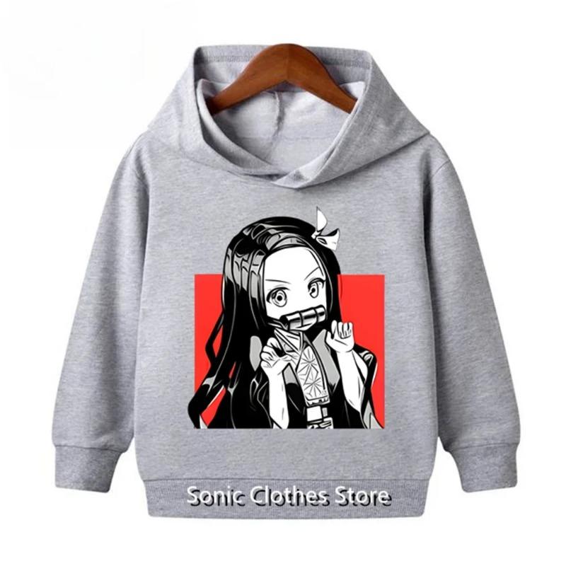 Anime Demon Slayer Hanorace pentru Copii Casual Fete Băieți 3-12 Ani Copii Palton Negru Primăvară Toamnă Modă Hanorace Costum