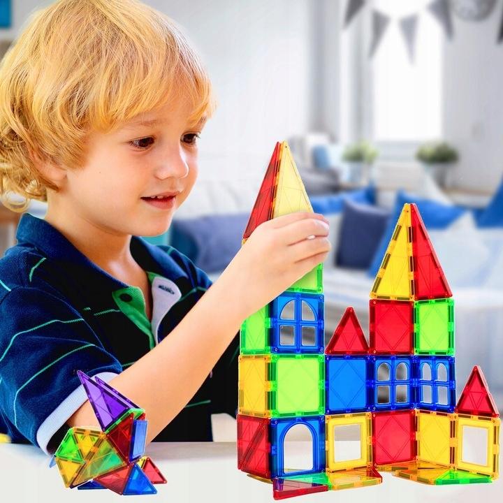 3D Magnetic Building Blocks Educational Constructions 45-Piece Puzzle for Children