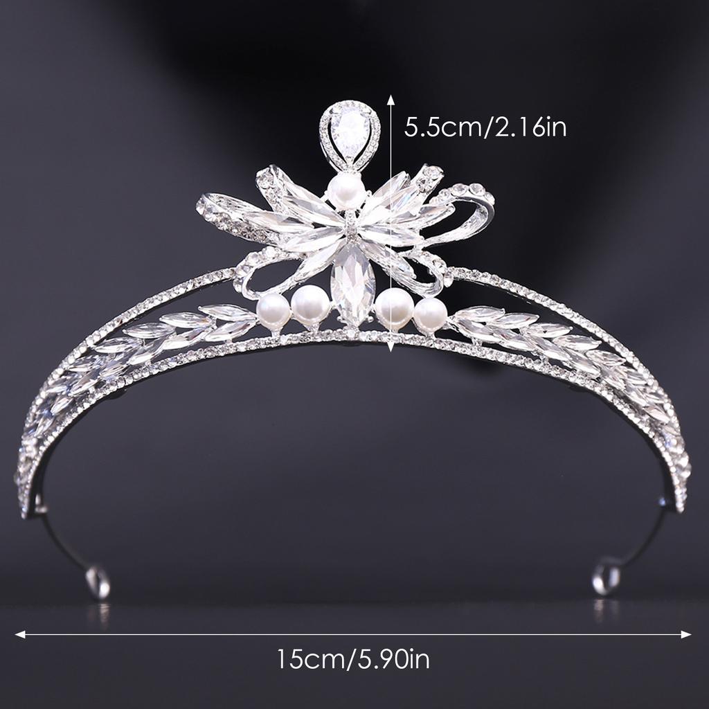Glittering Rhinestone Bridal Crown Hair Accessories Queen Tiara For Masquerade Ball Banquet Cosplay Women