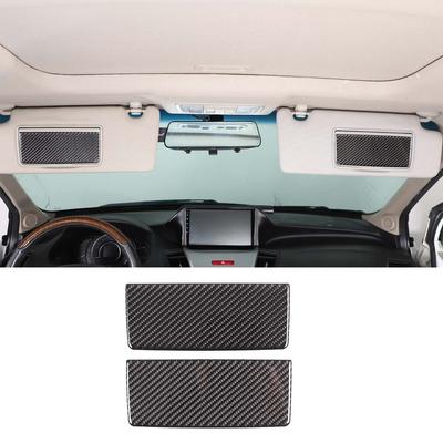 2x Soft Carbon Fiber Car Makeup Mirror Cover Decorative Stickers Suitable for Honda Odyssey RB1/RB2/RB3 2009-2014