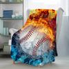 Baseball Throw Blanket for Bed Couch Sofa Living Room Decor Soft Warm Lightweight Flannel Blanket Ball Sport Theme Print Blanket