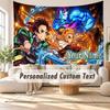 Custom Name Wall Hanging Tapestry,Demon Slayer Decorative Backdrop Tapestry For Dorm Home