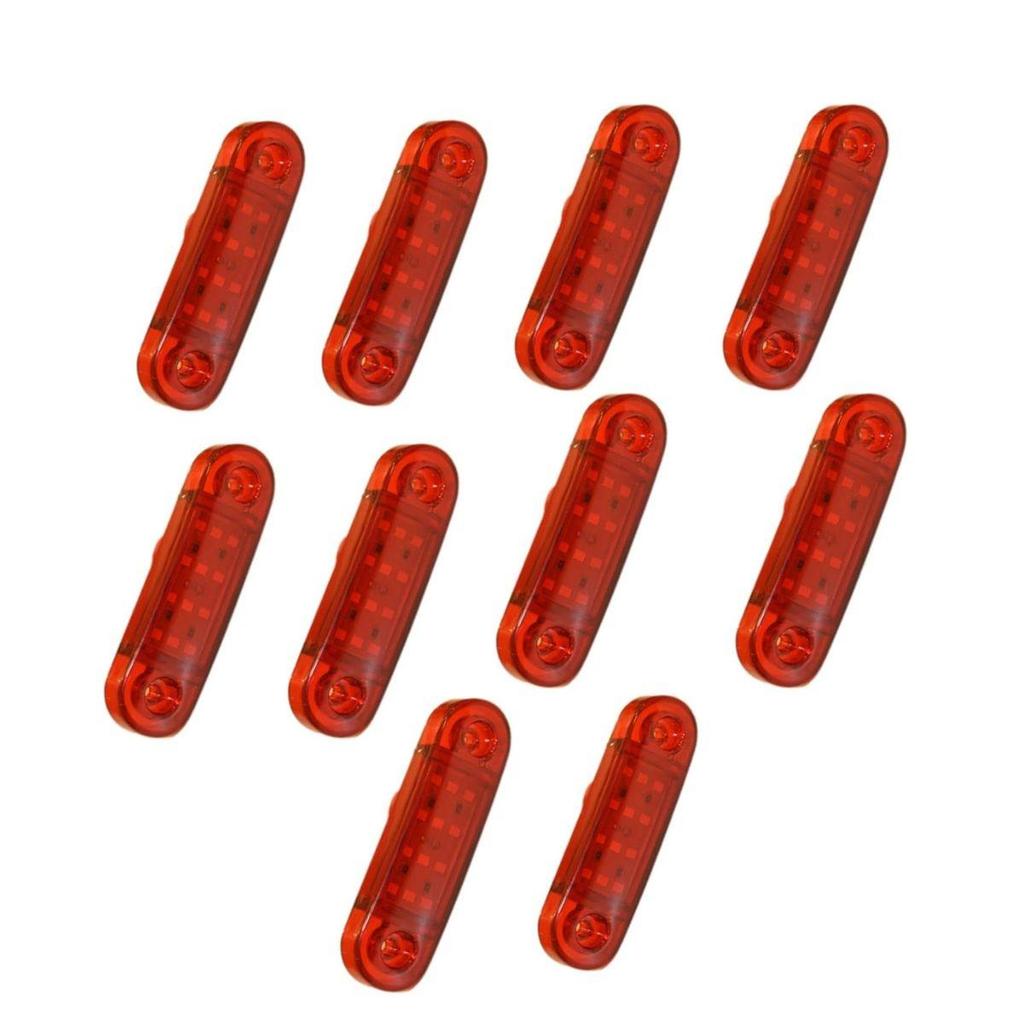 10-Pack RED LED Side Marker Clearance Lamp Heavy Truck Lighting led marker lights trailer, 12V Trailer Marker Light Red LED Trailer Lights Marker
