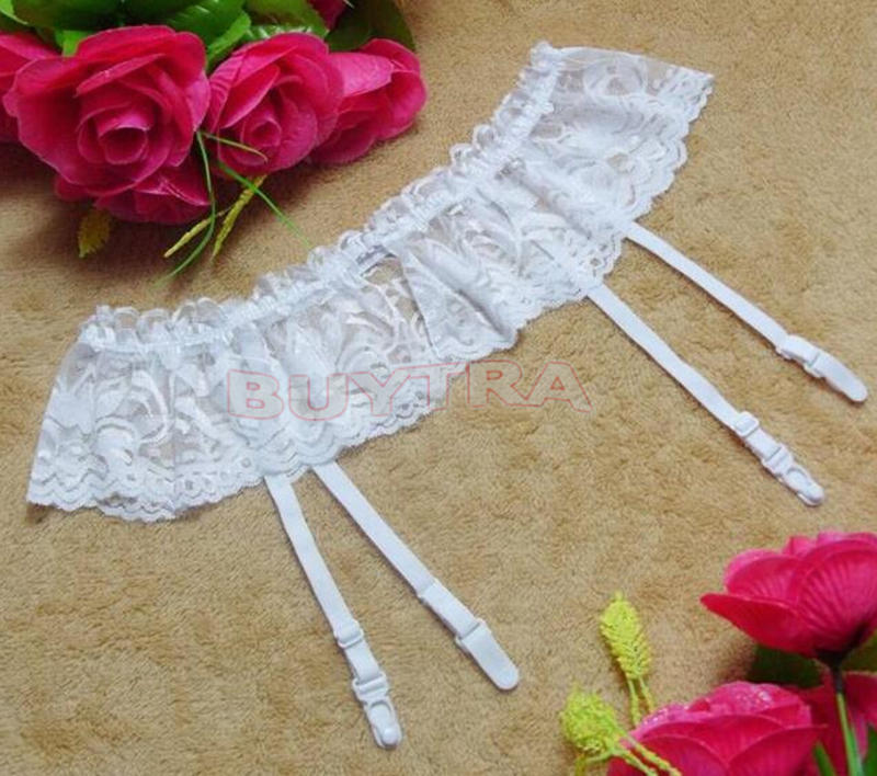 

Женские прозрачные сексуальные модные кружевные топы до бедра, чулки и подвязки для чулок белый