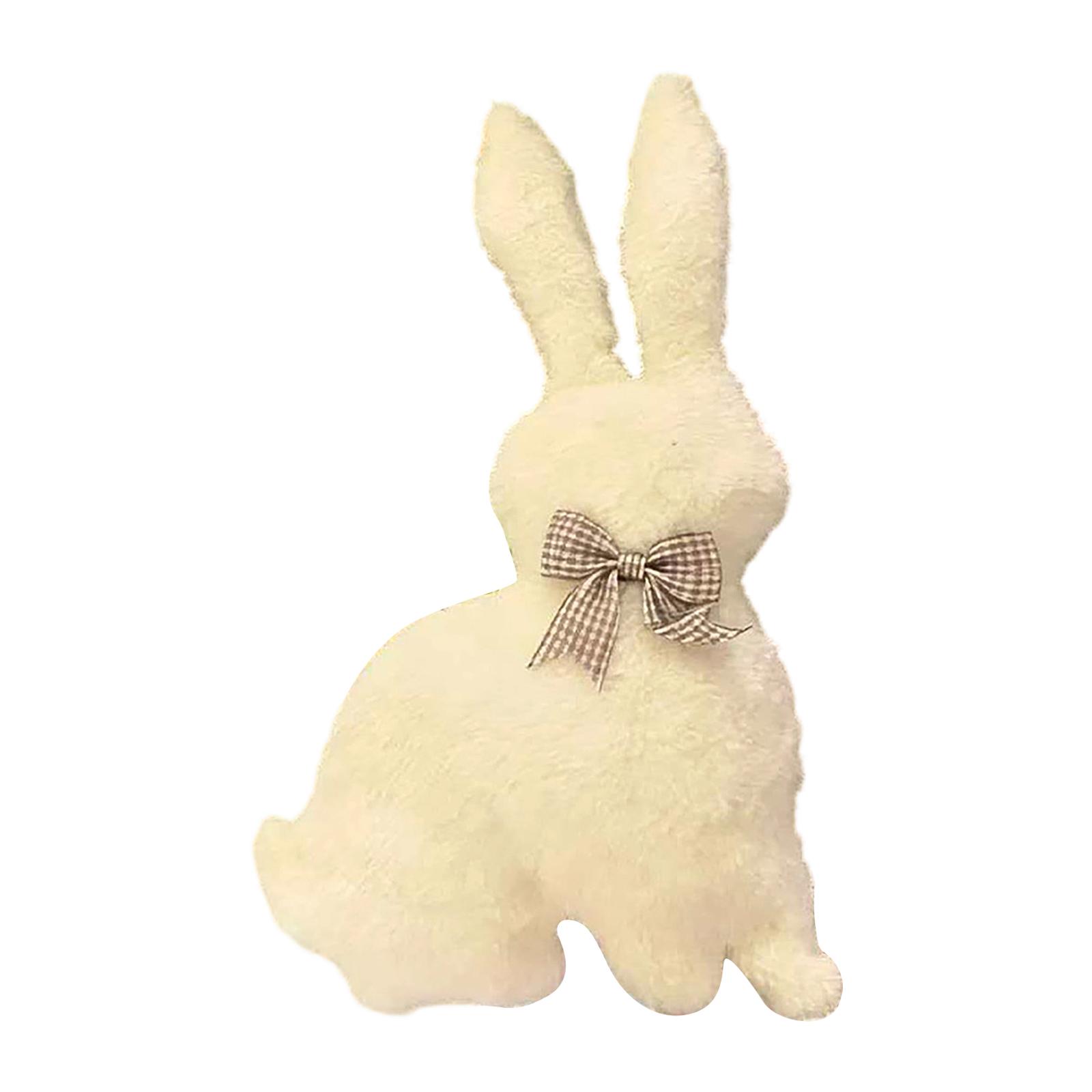 

Plush Bunny Stuffed Animal Pillow Soft Plush Toy Decorative Rabbit Doll for Home Bedroom Living Room Nursery Comfort One Size