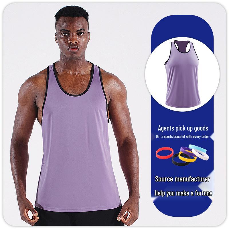 Men's Quick-Dry Plus Size Running Vest - Lightweight, Loose Fit for Summer Fitness and Basketball.