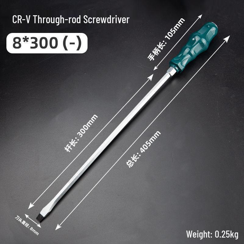 One-Word Industrial Magnetic Phillips & Flathead Screwdriver with Extra-Long Shank & Torx Impact Features