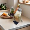 Durable Resin Kitchen Storage Creative Animal Condiment Holder, Organizer Rack for 2 Spice Dolphin Seasoning Jars, Cute Flamingo Pelican