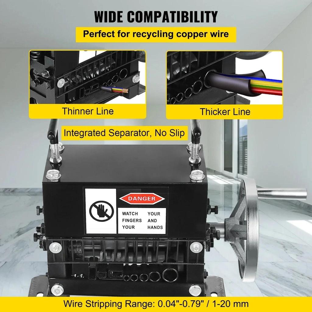 1-20mm Cable Stripper Cable Insulation Removal Machine Manual Insulation Removal