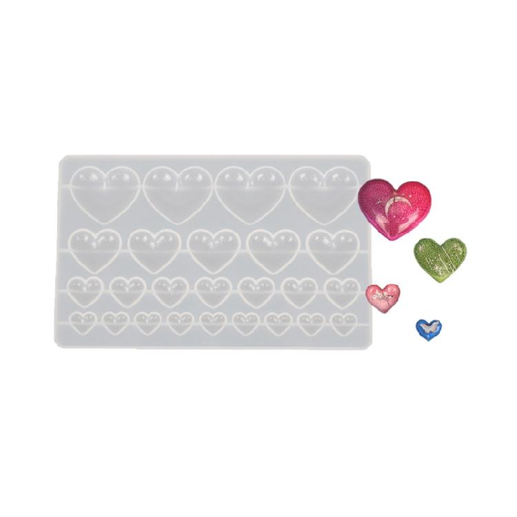 Love Gem Patch Keychains Mold DIY Epoxy Craft Necklace Keychain Jewelry Mold