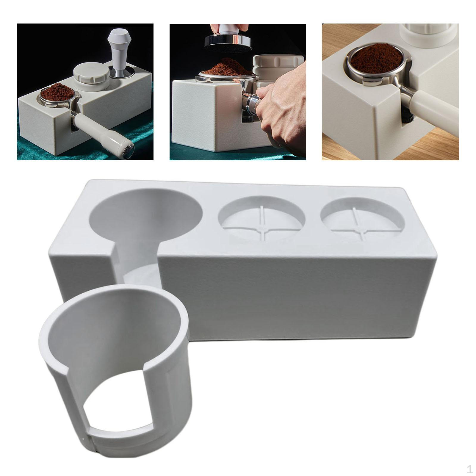 

Adjustable Coffee Tamper Holder for Espresso Machines - Secure and Convenient Storage Solution белый