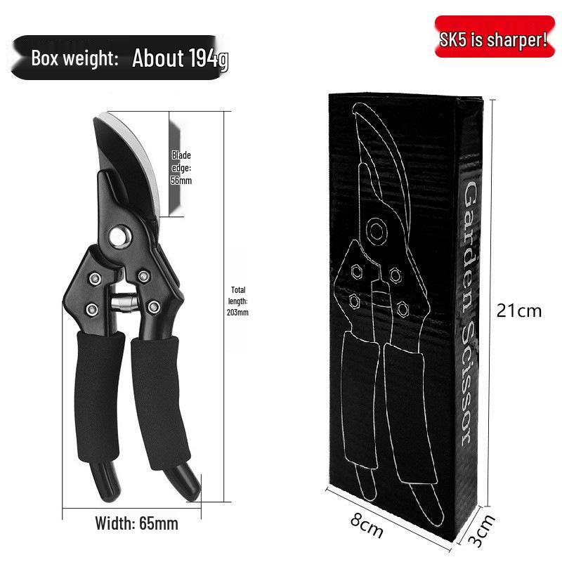 Heavy-Duty Stainless Steel Labor-Saving Pruning Shears for Garden and Bonsai, Multi-Functional Power Shears for Thick Branches