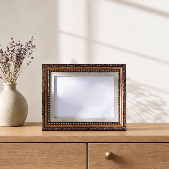Vintage Photo Frame, Art Mat Picture Frame for Tabletop Display & Wall Mount, Decorative Frame for Studio Portrait Photos