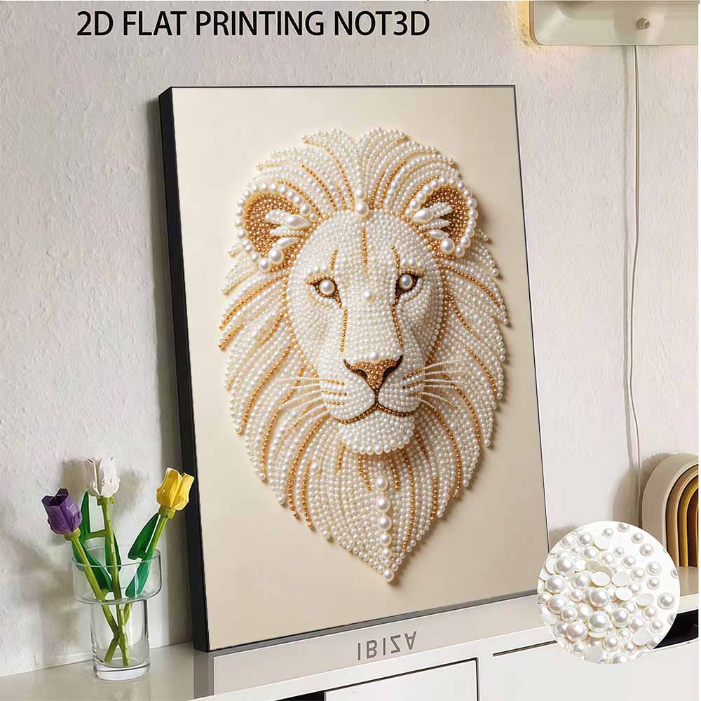 Kit Pittura Diamante Ricamo Perle Fai da Te Leone Maestoso Perline Scintillanti Arte Artigianato Decorazione Fatta a Mano Regalo per la Casa