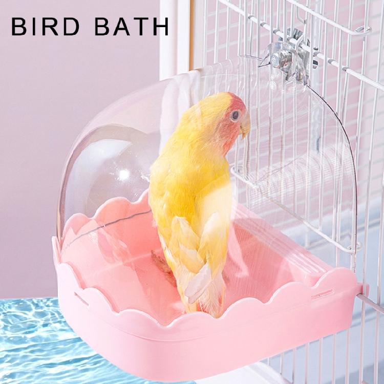Bird Cage Mounted Shower Room Antisplashing Hangable Cage Bath Tub for Parakeets