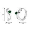 Emerald May Metal Hypoallergenic Everyday Present FH.bird Earrings, Hoops, Women's, Leave-on, Birthstone, Earrings, Ring, Stylish, Use, Simple,