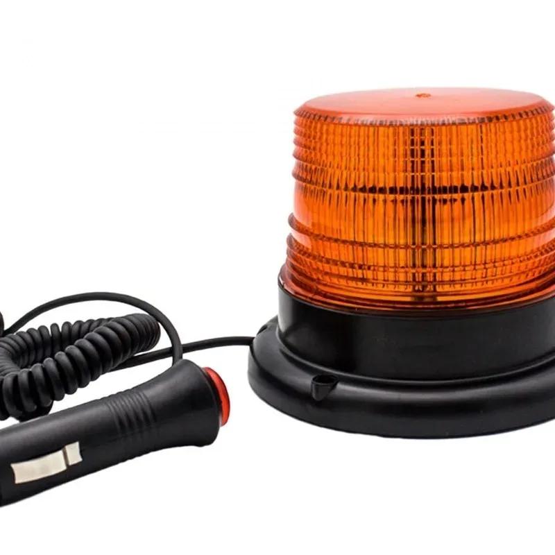 12~24V LED Strobe Light Circular Car Rotating Traffice Indication Orange Red Flash Car Warning Light Portable Warning Lighting