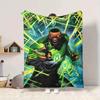 1pc Green Lantern Blanket Polyester Fiber, All Season Comfort for Sofa, Bed, Office, Car, Camping Ideal Home Decor & Gift, Office Comfort