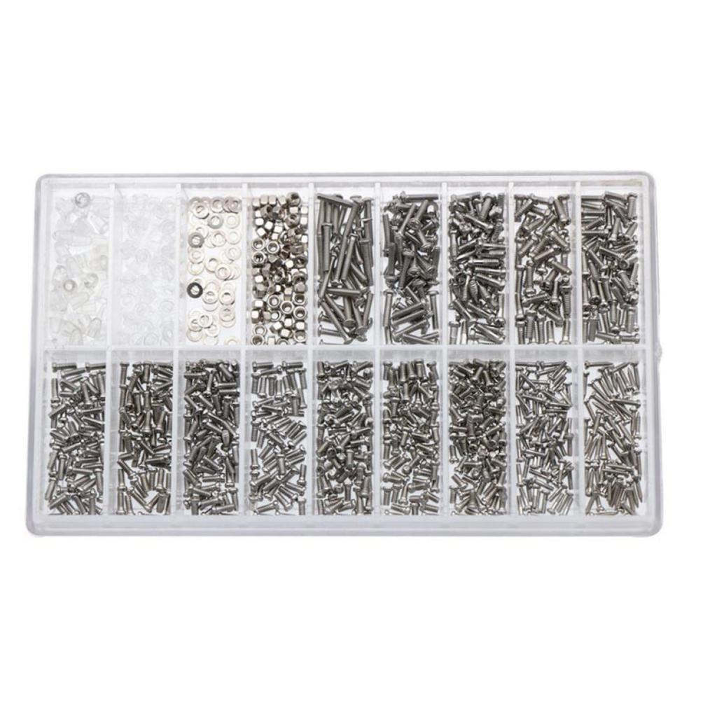 1000PCS/box Stainless Steel & Plastic Eyeglass Sunglass Screws Nut Watchmaker Repair Tools Watch Accessories For Watchmaker