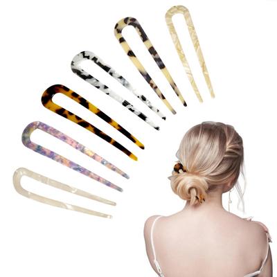 Updo Hair Stick Ακρυλικός κότσος σε σχήμα U Ακρυλικό Ασφαλής στερέωση Hair Stick Γυναικείο εργαλείο styling μαλλιών