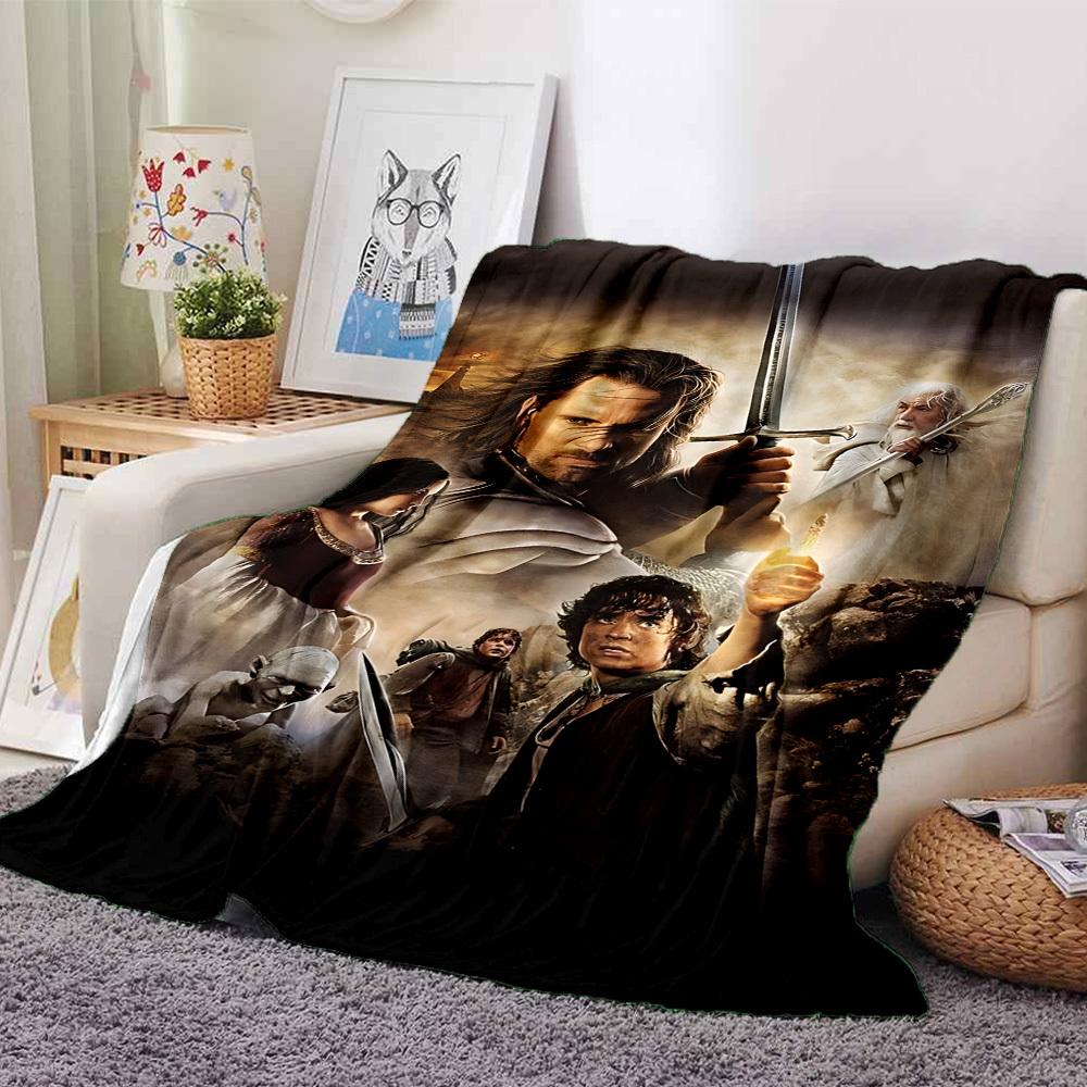 

1pc Middle-earth Lord of the Rings Flannel Blanket Soft Warm Throw for Home, Office, Travel, All-Season Cozy Bedding GiftL1114 80cmx120cm(31inx47in)