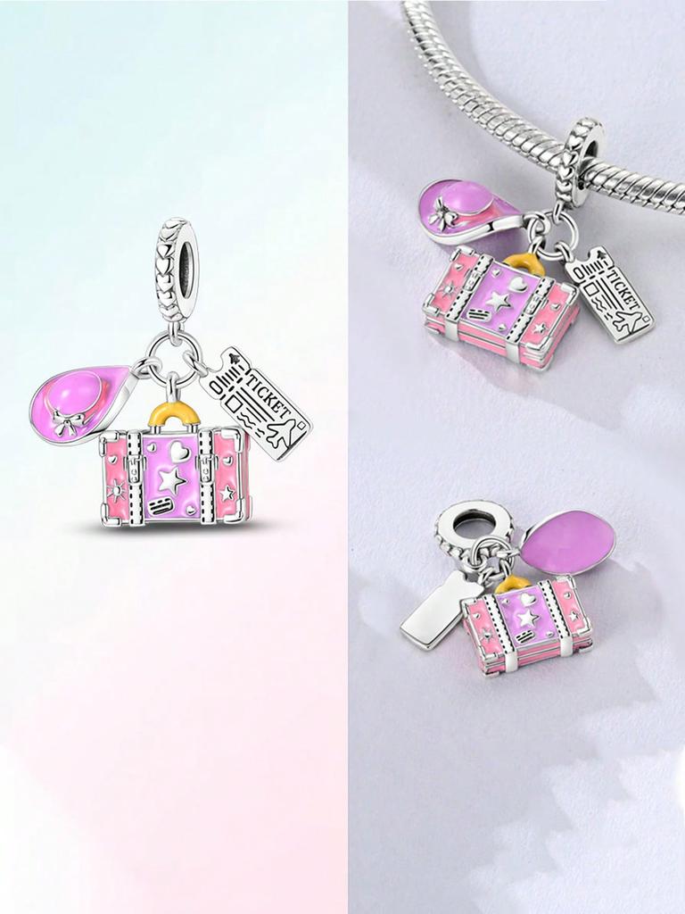 Charms Plata Cute Cat Ears Bow Tie Bead Charm Copper Plated Fit Charms Copperoriginal Bracelet For Jewelry Making Diy Charm