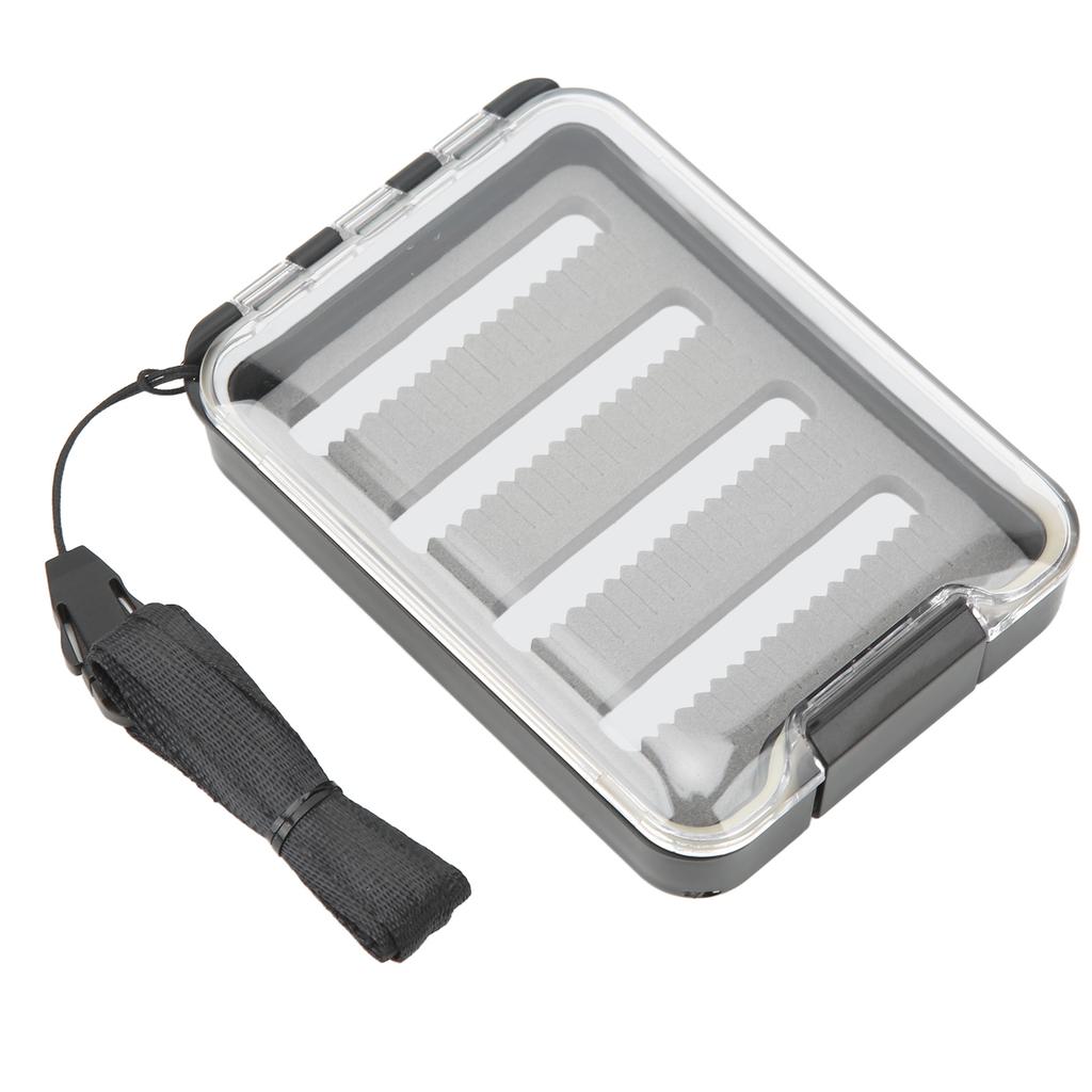 Slim Fly Fishing Box Sponge Insert Waterproof Fly Fishing Hook Box Lightweight Large Capacity with