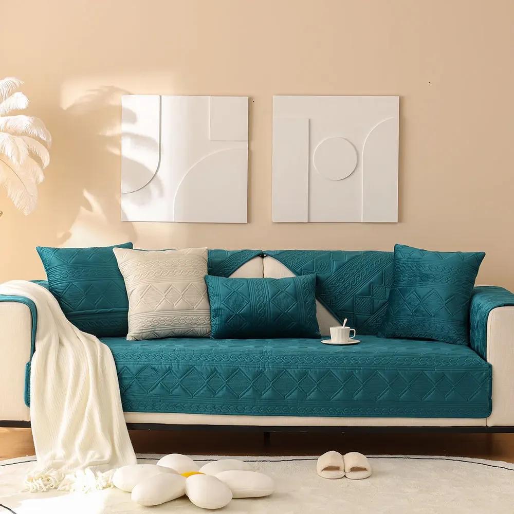 

Подушка на диван Four Seasons Soft Warm, универсальная противоскользящая подушка для сиденья, однотонная, минималистичная, дышащее покрывало для дивана 70x70cm 1pcs