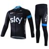 Unisex Long Sleeve Fleece-Lined Cycling Jersey Mountain Road Bikes Wear