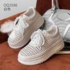 Thick soled women's 2025 summer new woven small mesh fashionable casual shoes