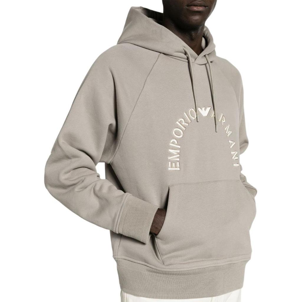 Emporio Armani logo-embroidered cotton hoodie 6R1ME9-1JWPZ-06F6