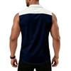 Men's Workwear Lapel Button-Down Vest Shirt - Lightweight Sleeveless Top